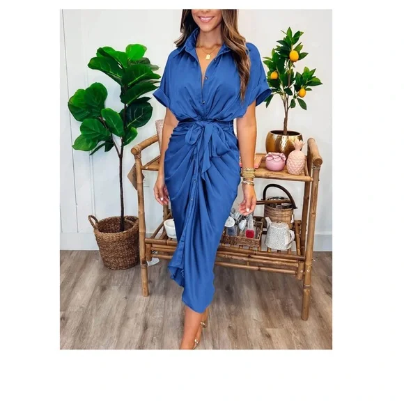 knee length dresses for ladies Hazel Blues